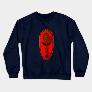 Ancient african aboriginal mask design Crewneck Sweatshirt